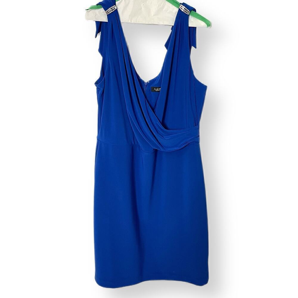 Lauren cornflower blue bling party dress prom evening 16